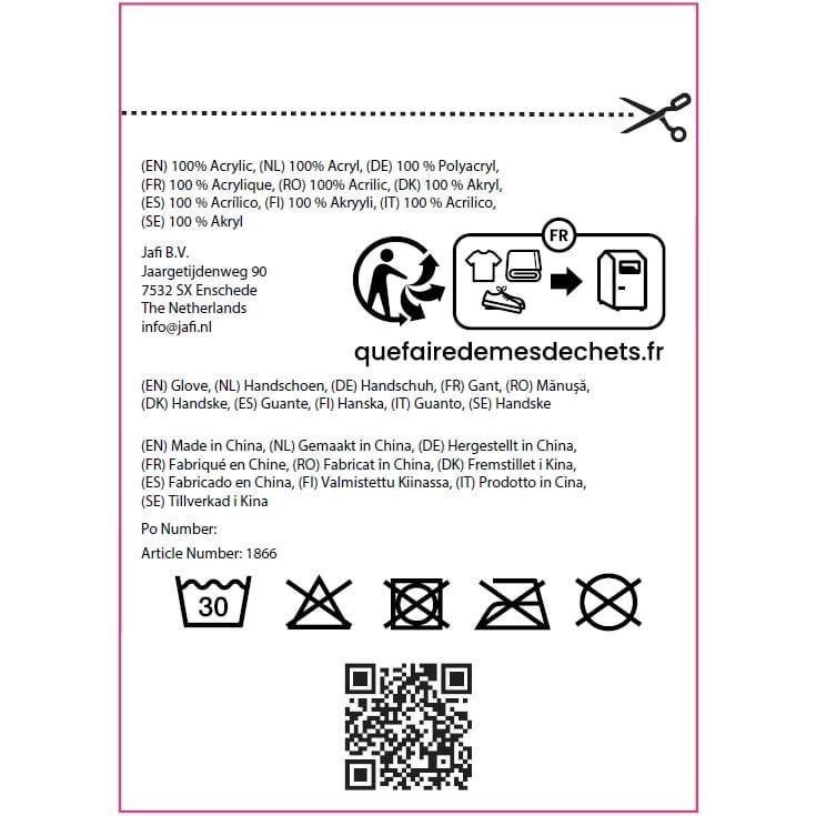 Touchscreen Handschuhe mit Label