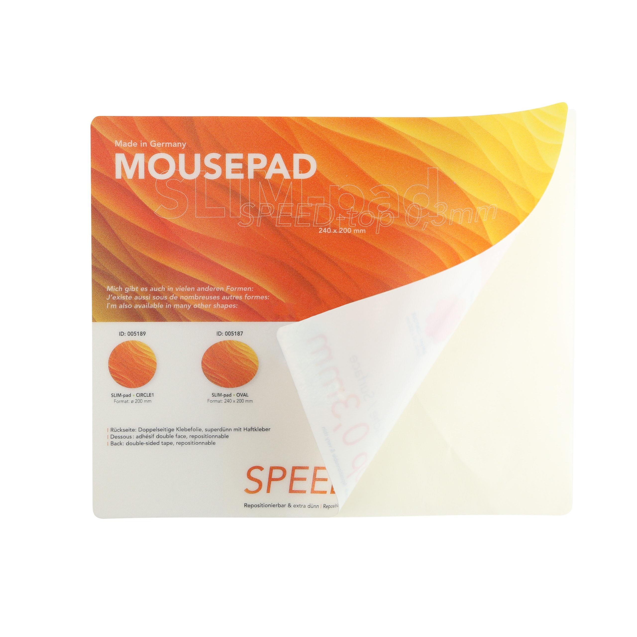 Mousepad SLIM-pad, Form Square 1, 200 x 240 mm, 0,4 mm dünn