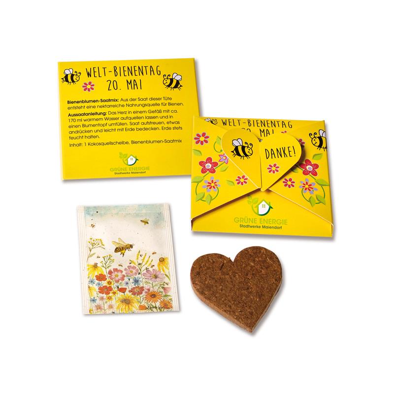 Ein Herz für…Bienen Karte! - Samenset