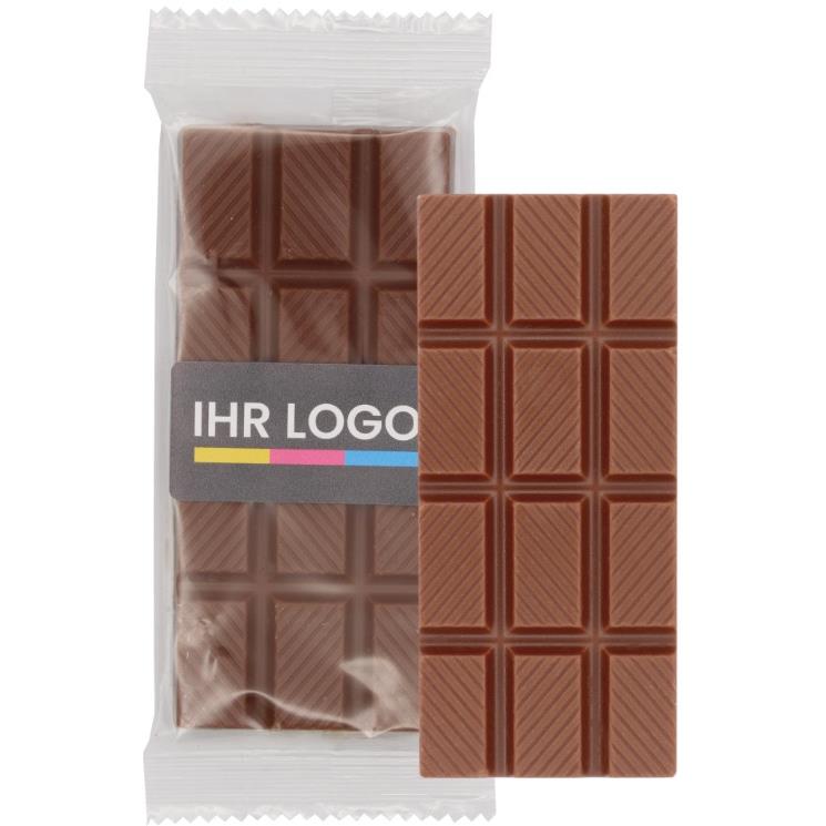 Schokoladentafel 50gr. Vollmilch mit Aufkleber