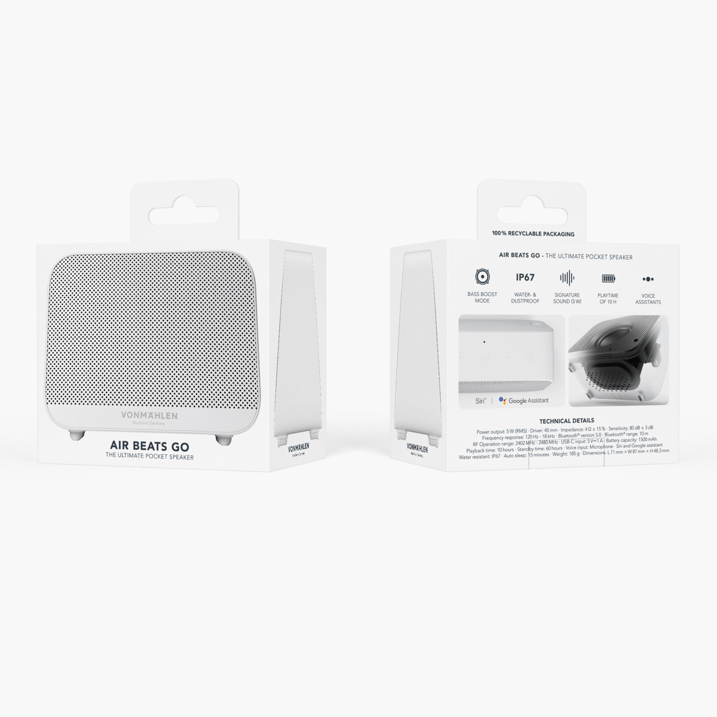 Air Beats Go - Der ultimative Pocket-Speaker - Weiß