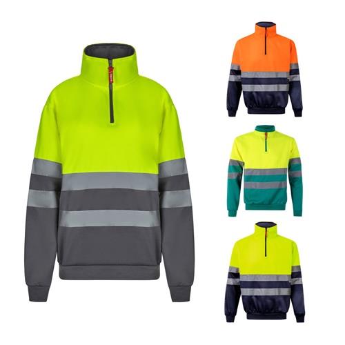 VL THOR. Zweifarbiges Sweatshirt (300g/m²) aus Polyester-Fleece (100%)