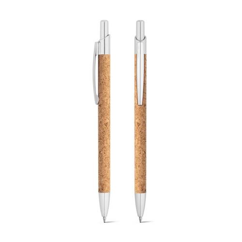 NATURA. Kugelschreiber aus Kork und recyceltem Aluminium (100% rAL) mit Clip