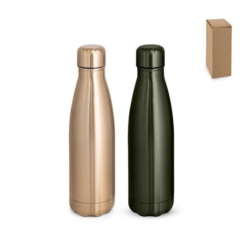 SHOW METALLIC. Edelstahlflasche 510 mL mit mattem Metallic-Finish