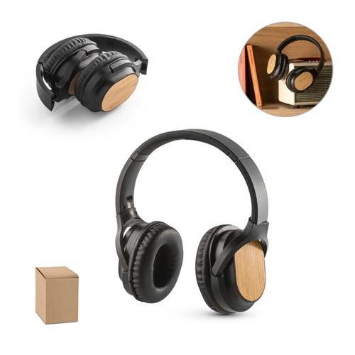 GOULD. Kopfhörer wireless und faltbar mit 4 Stunden Akkulaufzeit aus bamboe en ABS