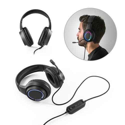 Thorne Headset RGB. Gaming-Kopfhörer mit Kabel, Mikrofon und RGB-LED-Leuchten aus ABS