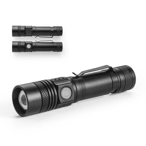 UNGAR. Wiederaufladbare 5 W-recyceltem Aluminium (100% rAL)-Taschenlampe