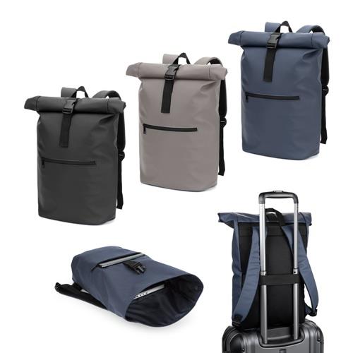 PORTLAND. Roll-Top-Rucksack aus PU mit Laptopfach, 16“