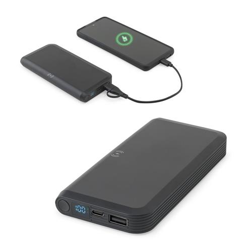 BECKER 10. 10´000 mAh Powerbank aus recyceltem ABS (100% rABS) mit 15W superschnellem kabellosem Ladegerät