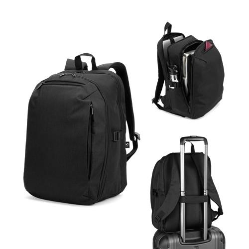 ´UDINE. Rucksack mit komplett öffnendem Fach aus recyceltem 300D Polyester, 16´´´