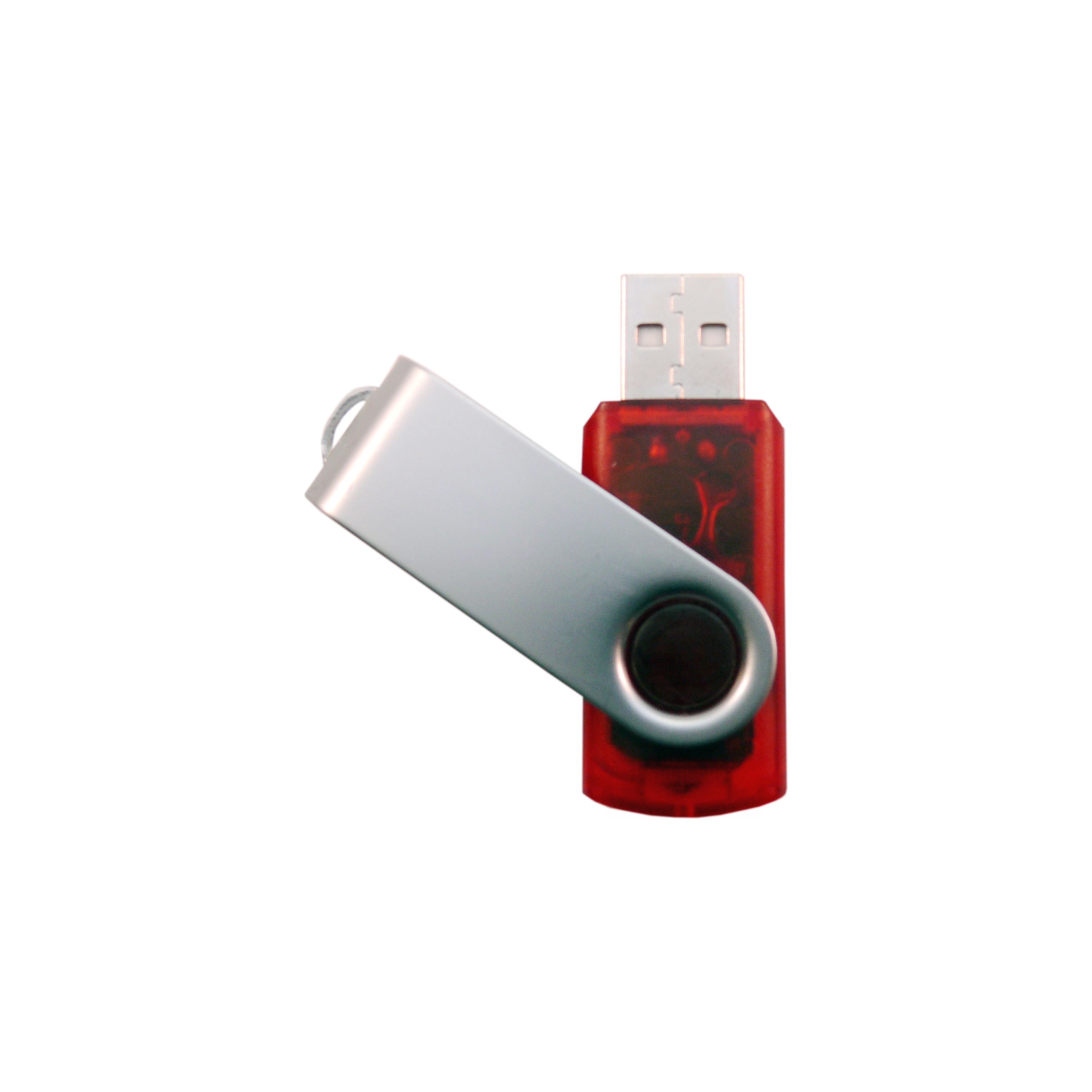 USB-Stick C05 USB 2.0 Flash Disk  16 GB Rot Transparent