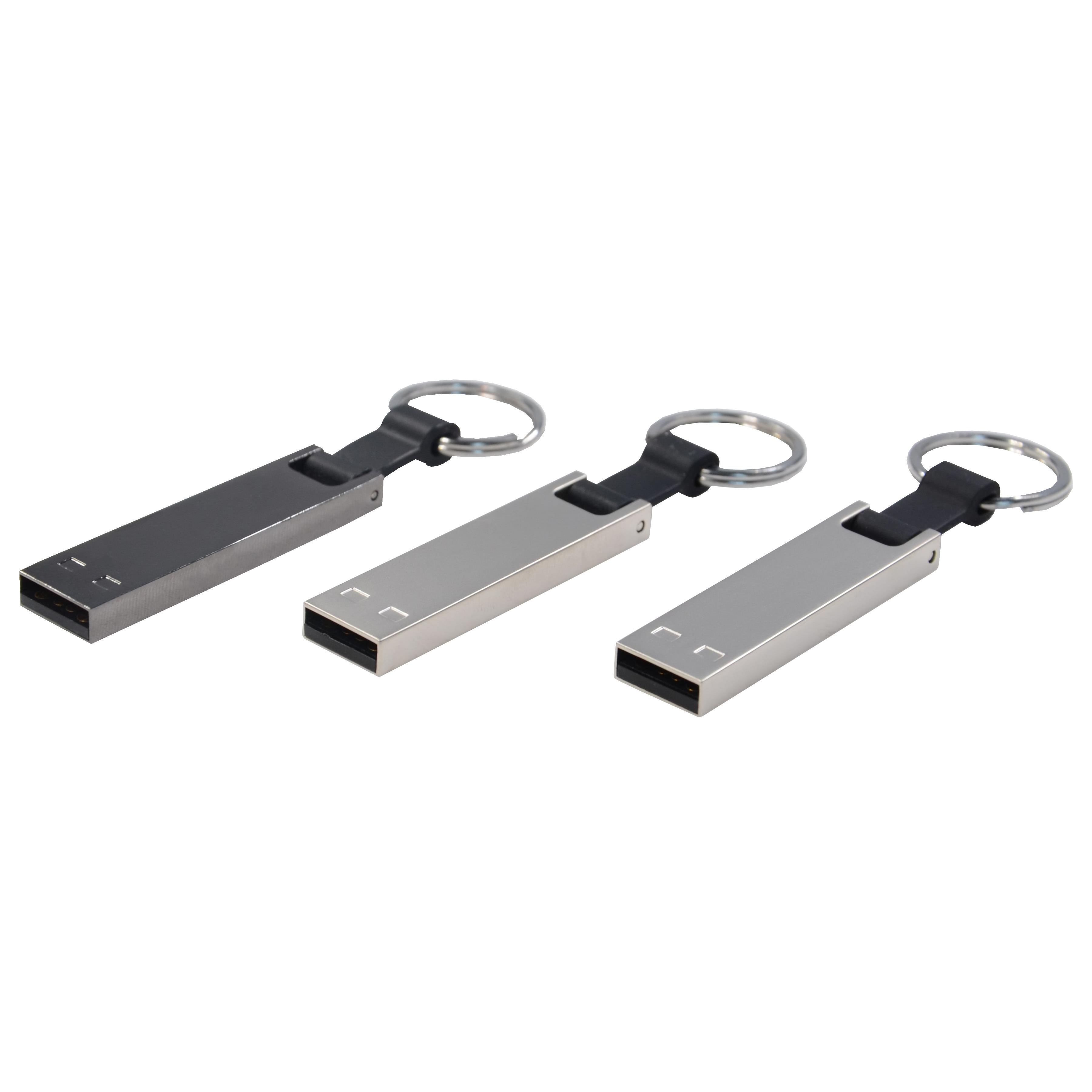 Modell Mini 070 USB 3.0 COB   8 GB Silber (matt), Silikonband Weiß