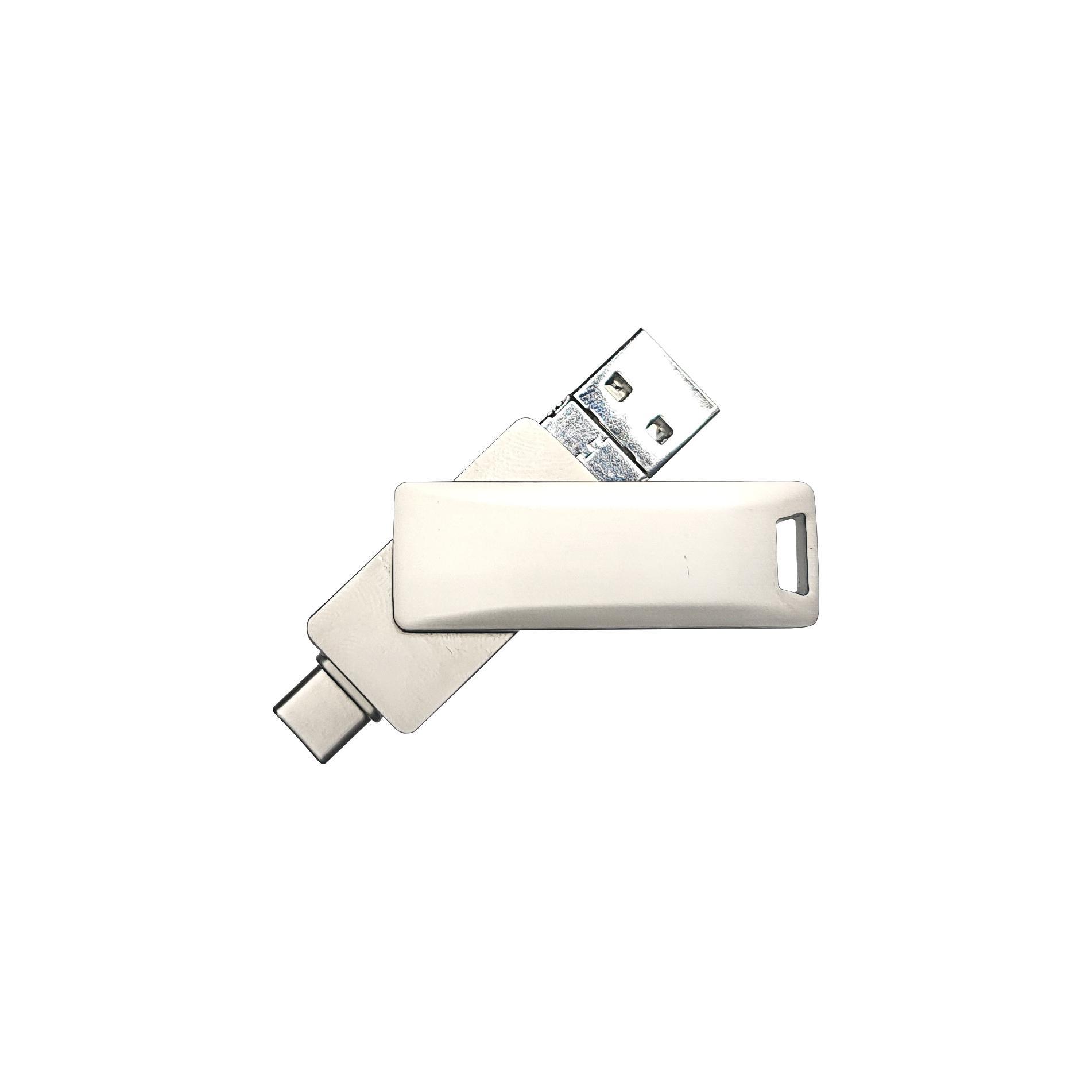 USB-Stick 4in1 OTG 07 USB 2.0 Flash Disk 128 GB Silber