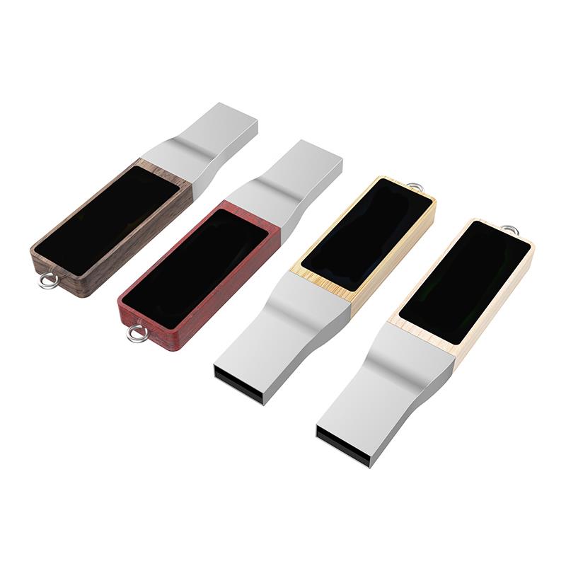 USB-Stick LED 10 USB 2.0 COB   8 GB Ahorn
