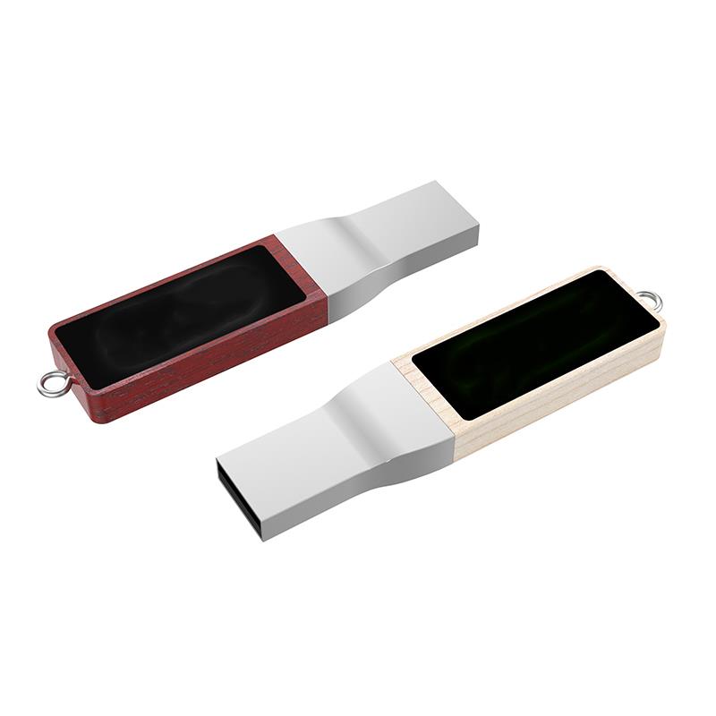 USB-Stick LED 10 USB 2.0 COB   8 GB Rotholz