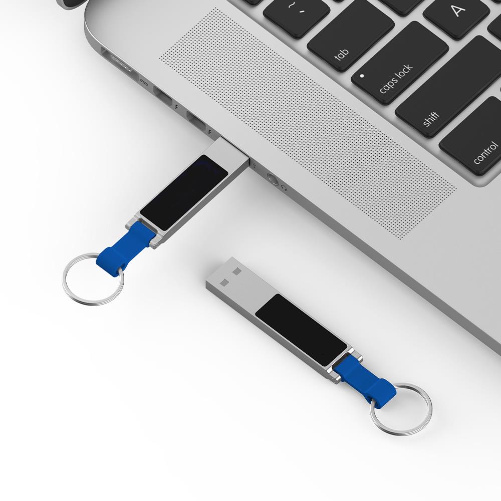 USB-Stick LED 12 USB 2.0 COB  16 GB Silber/Blau