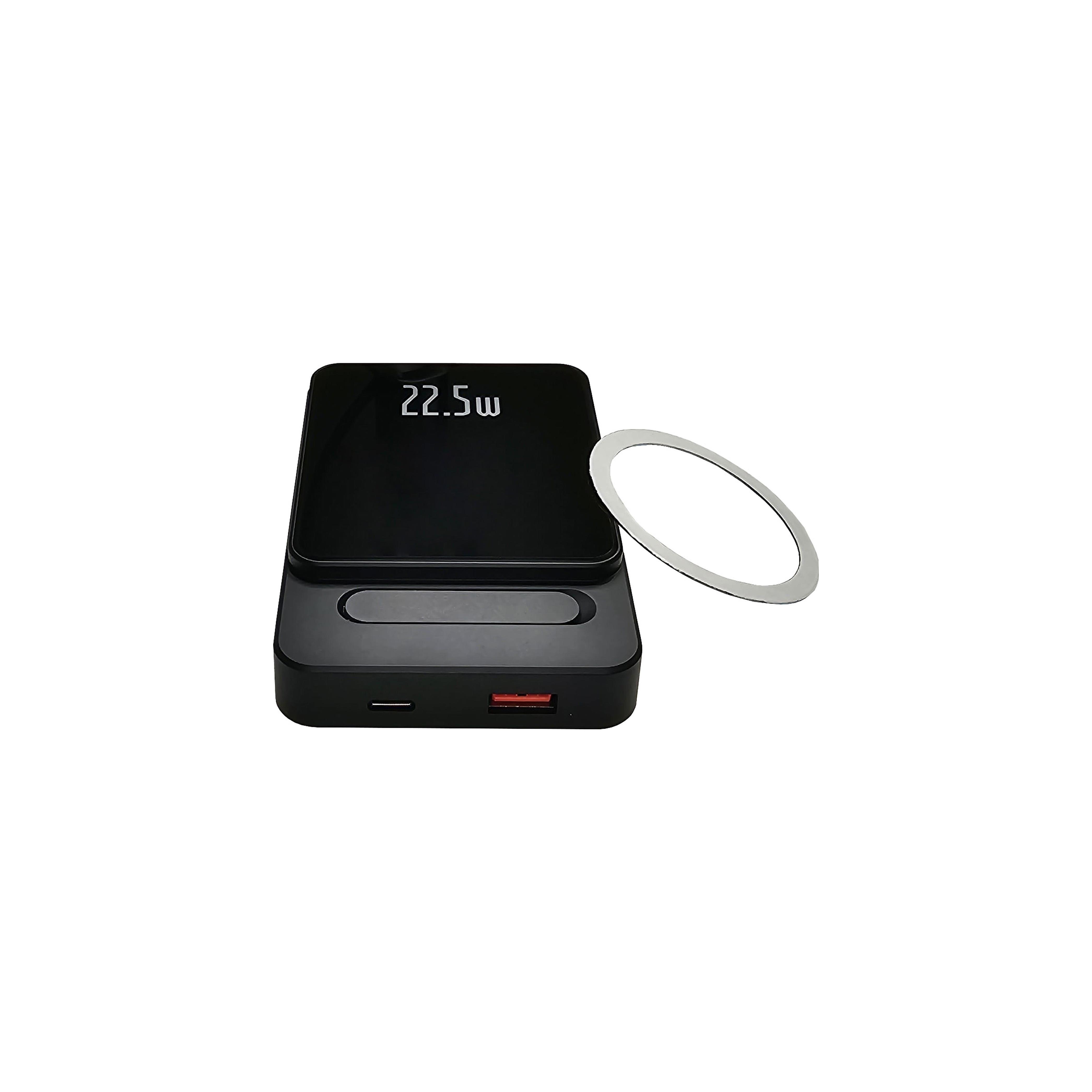 Magnetic Powerbank PB-70 QI Wireless Charging 10000 mAh Schwarz