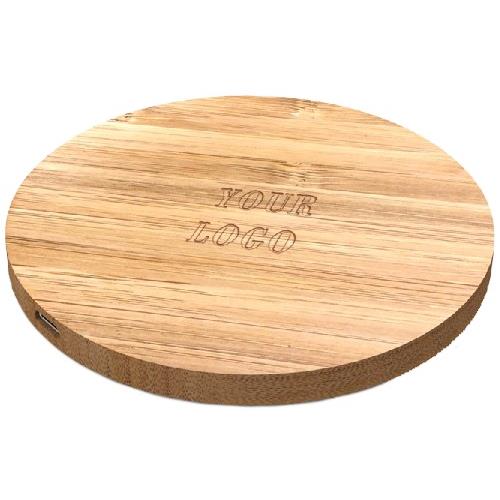 Wireless Charger rund 10W Bambus