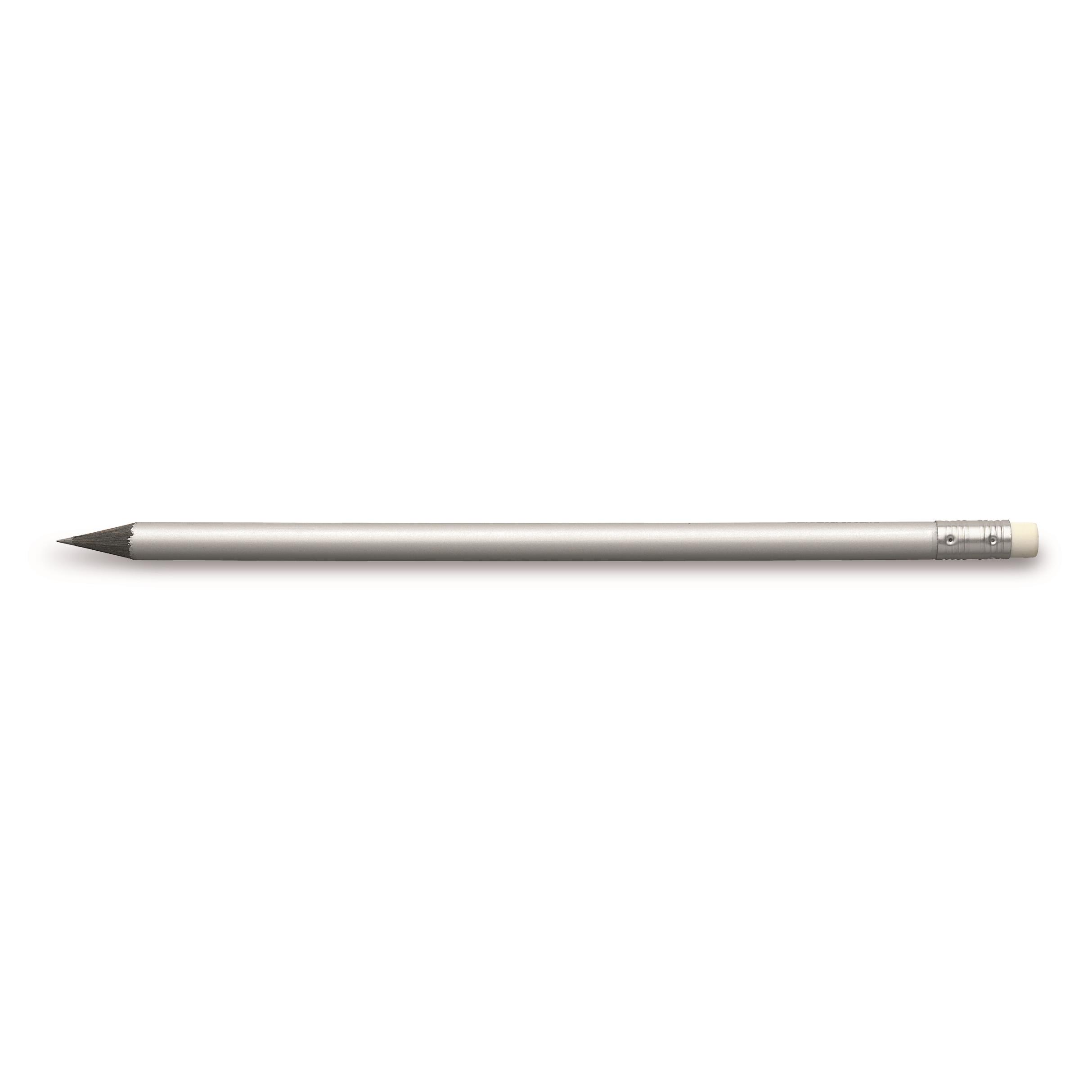 Design Bleistift Silber mit Radiertip Faber-Castell