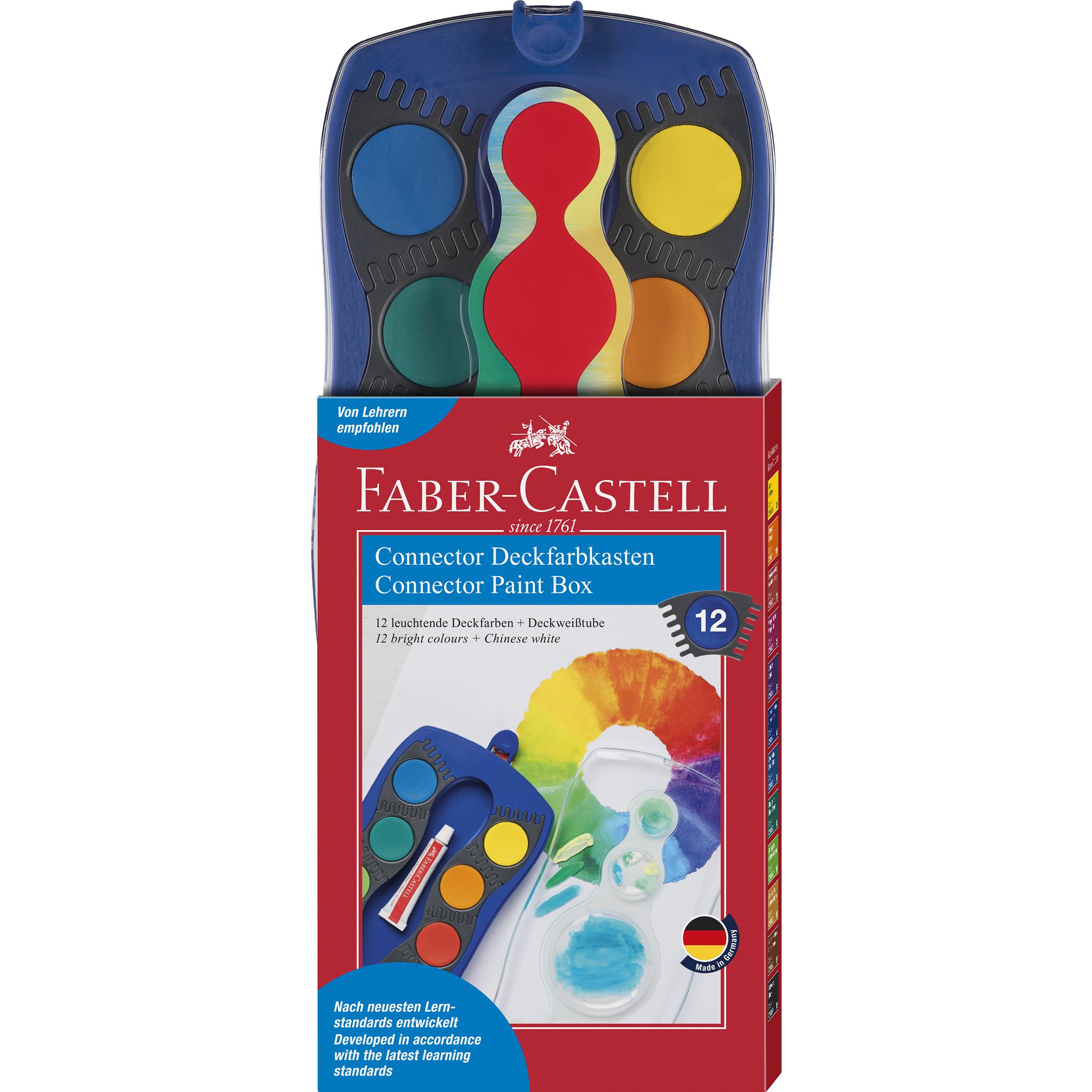 Farbkasten Connector 12er Blau Faber-Castell