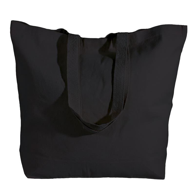 Shopper Baumwolltasche *Antje* schwarz mit schwarzen Henkeln