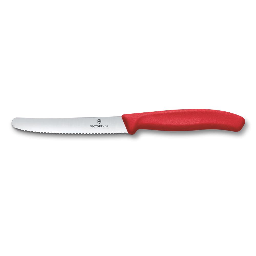 Swiss Classic, Tomaten & Tafelmesser, 11cm, Wellen, rot
