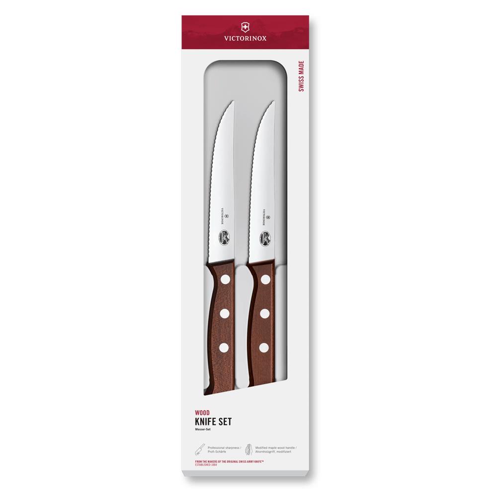 Victorinox - Wood Steak- und Pizzamesser-Set. 2-teilig