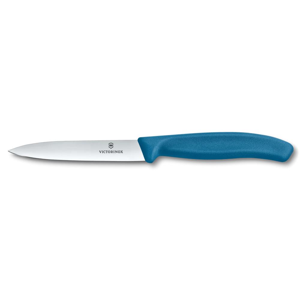 Swiss Classic, Gemüsemesser, 10cm, gerade, Mittelspitz, blau