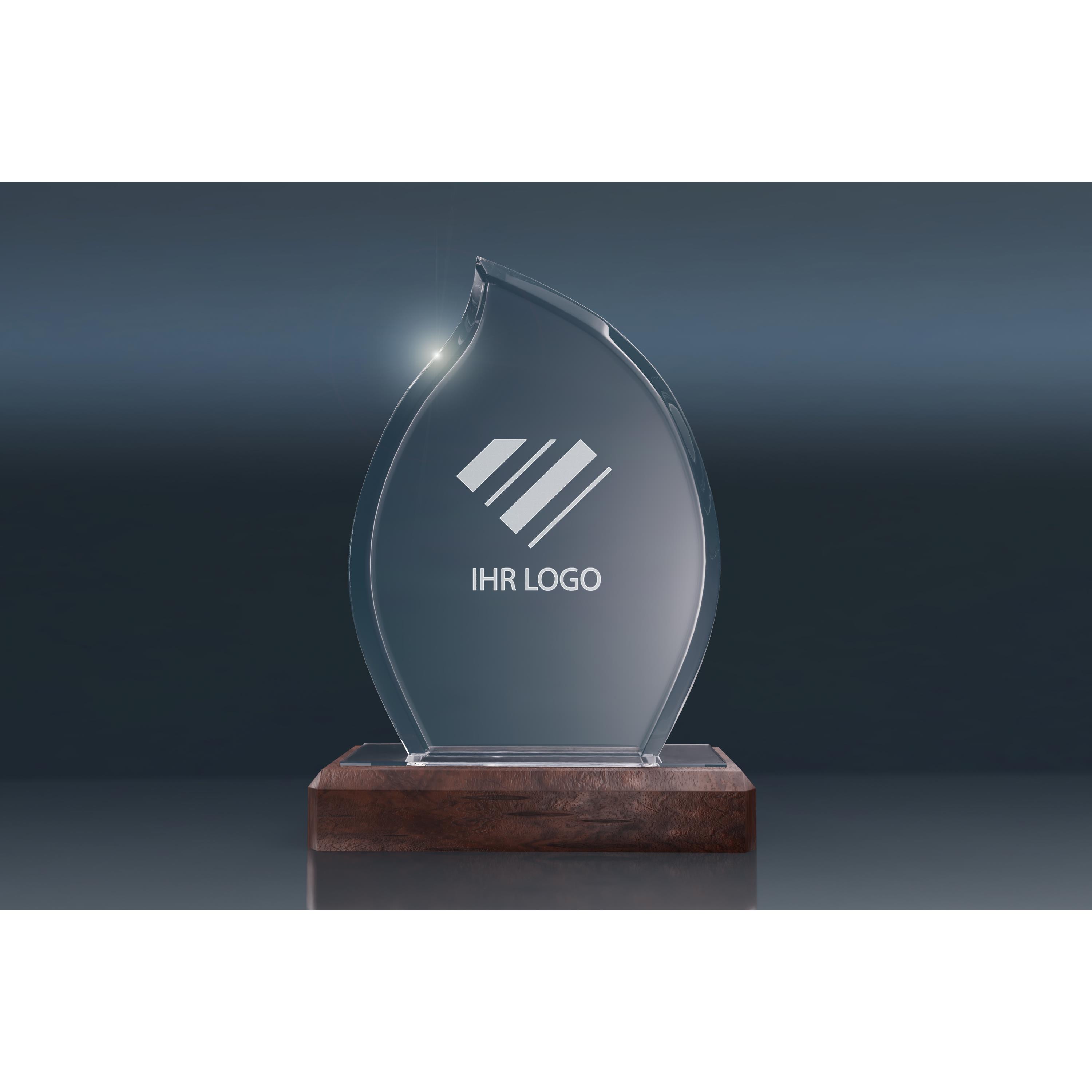 Crystal Trophy WOODEN FLAME