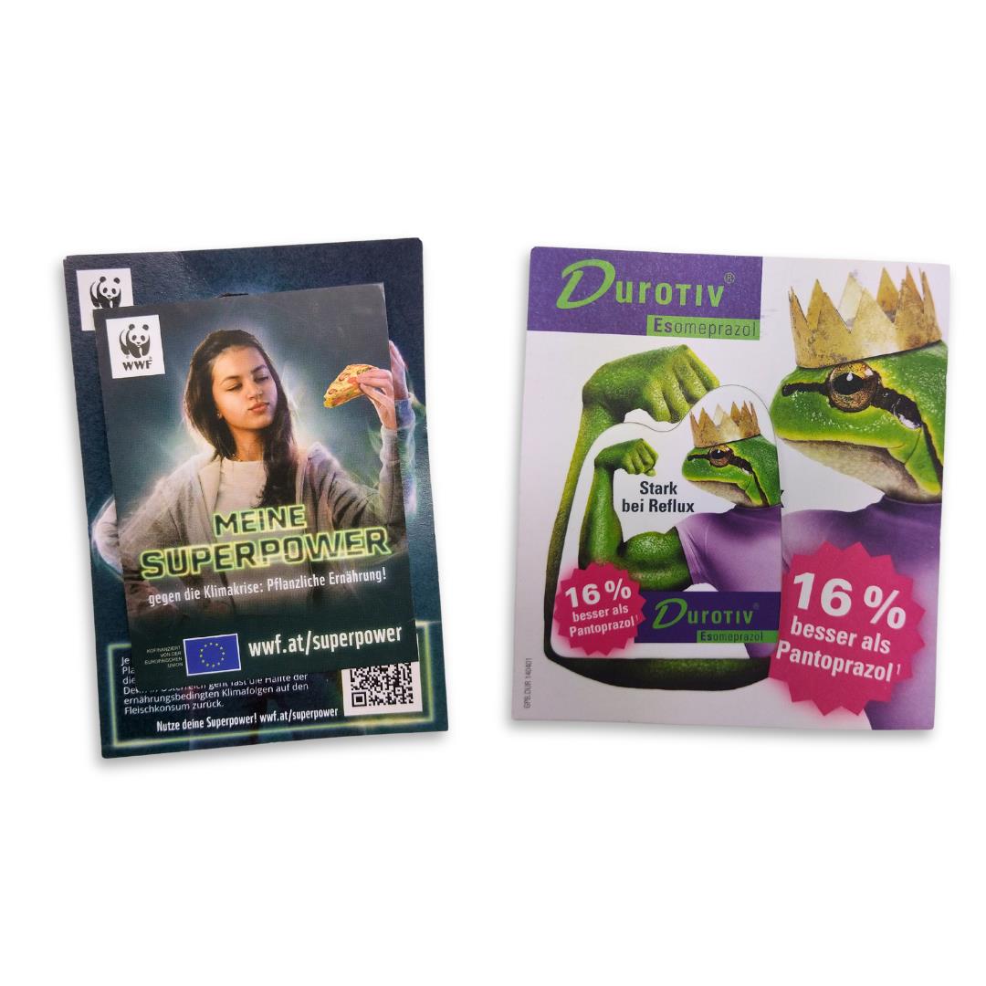 Eco-Pins FSC-Werbemagneten mit Trägerkarte und einfachen Magnet