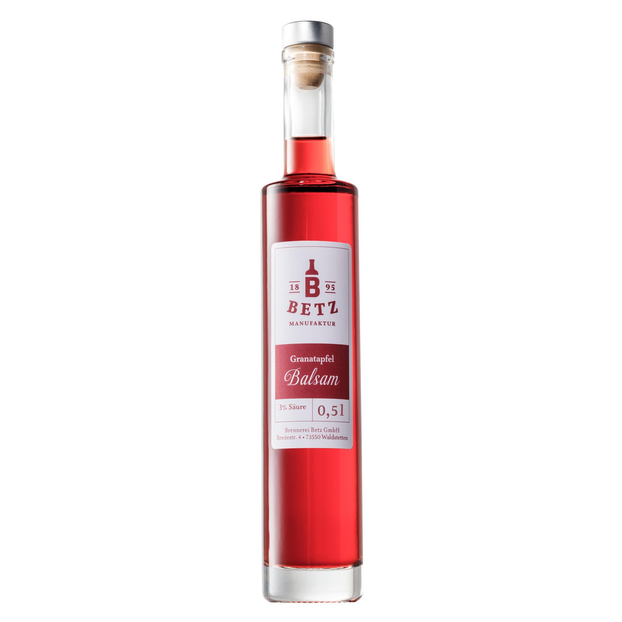 Granatapfel Balsam 0,5 l in Flasche Atlantis, 5 % Säure