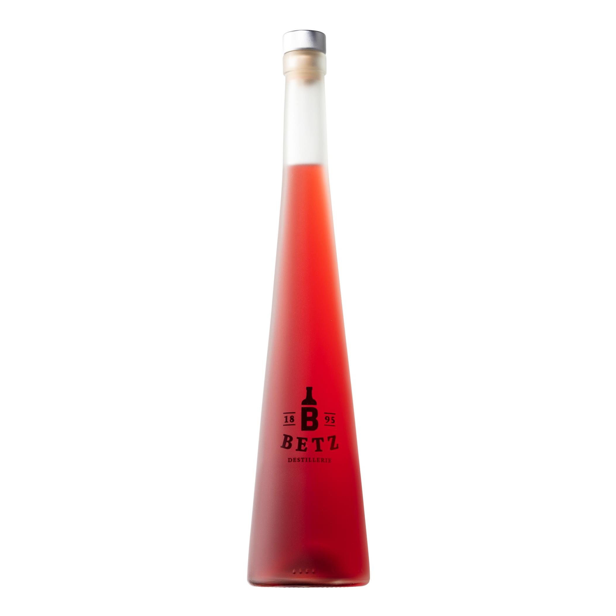 Roter Weinbergpfirsich-Likör 0,5 l in Flasche Cosmos, 25 % vol., gestrahlt