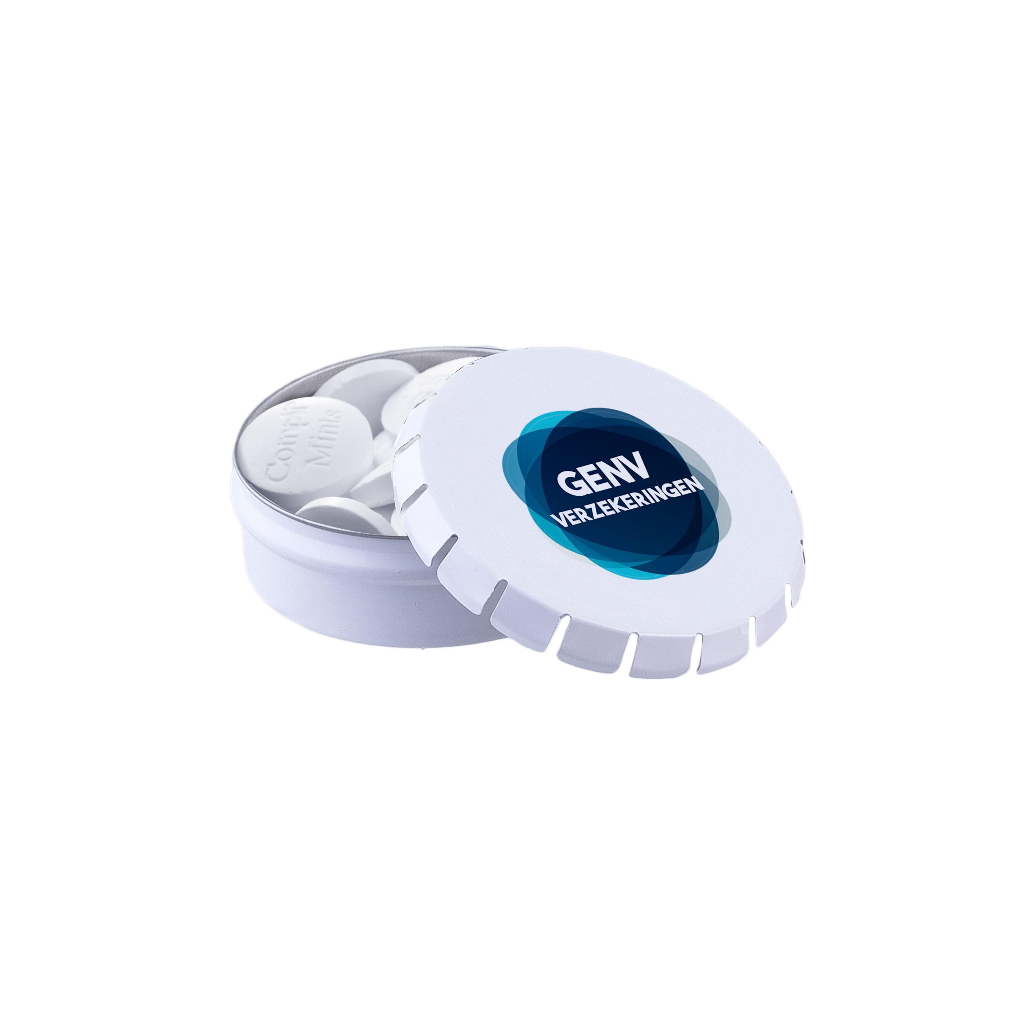 Mini Klick-Klack Dose mit Pfefferminzform