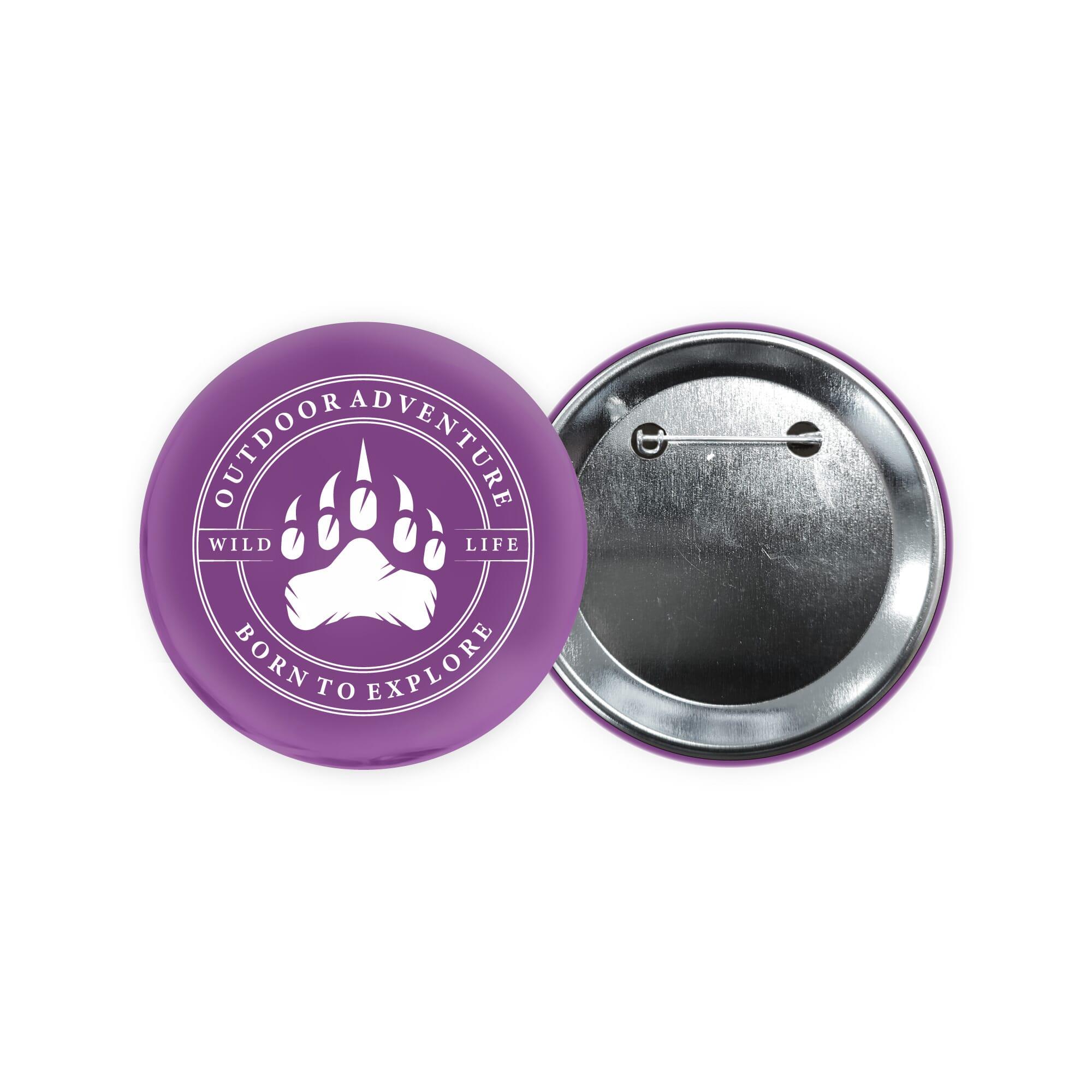 Metallbutton 75mm mit doppelt gesicherter Nadel