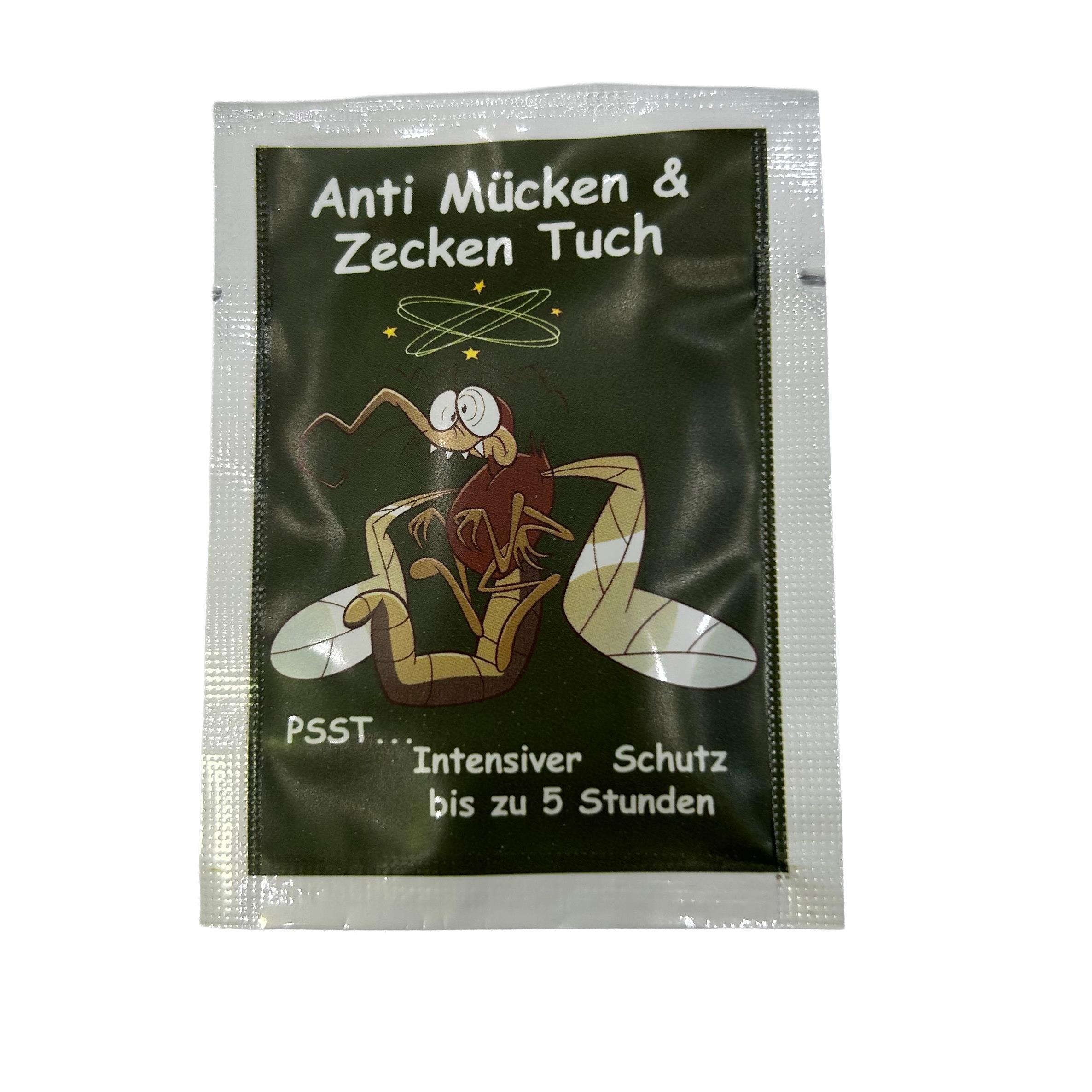 Anti-Mücken-Zecken Tuch im Sachet aus Pet/Alu